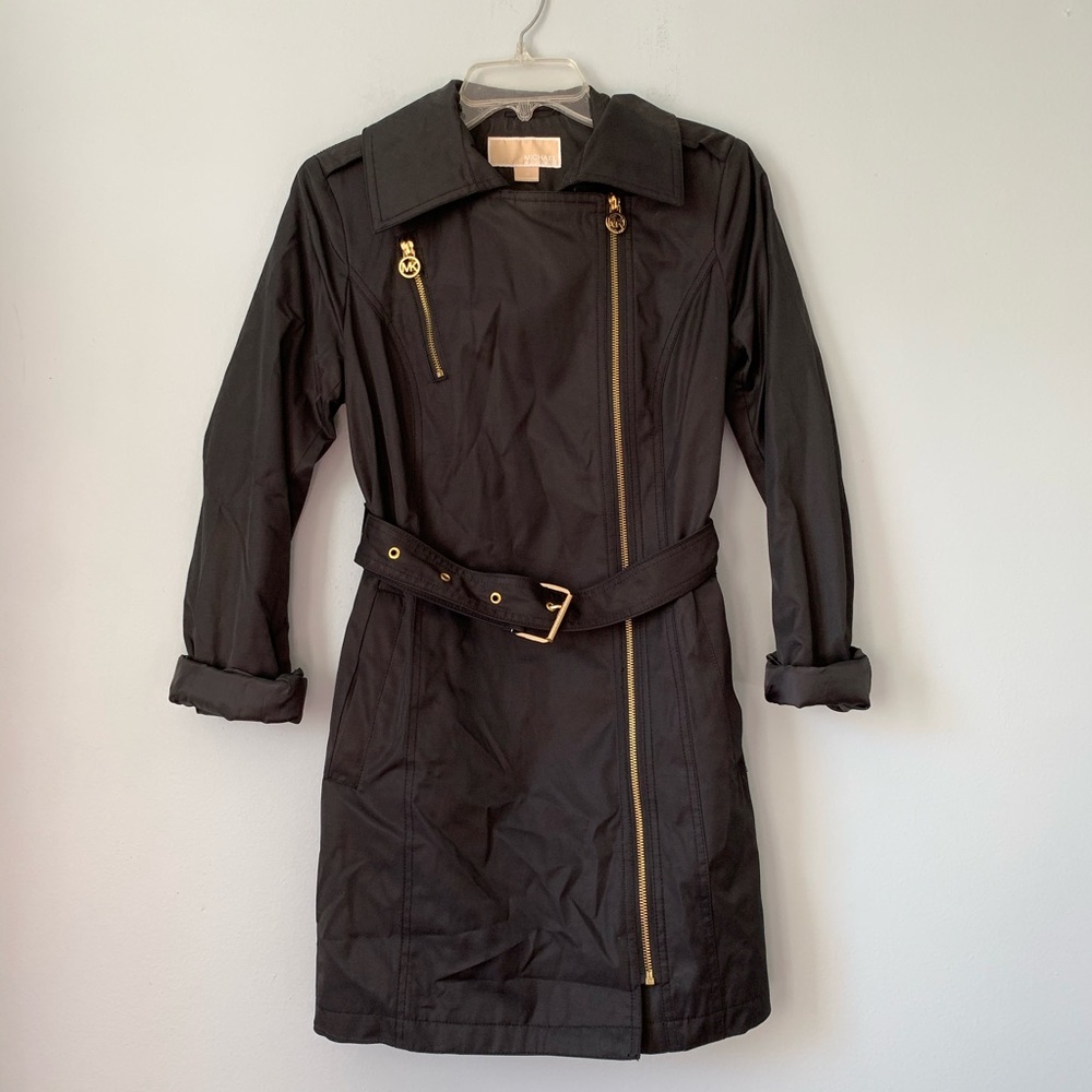 Michael Kors Black Gold Trench Coat